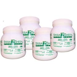 Stera-Sheen Sanitizer, 4 x 4 lb Bulk Saver Jars, Green Label Food Grade Cleaner & MilkStone Remover, Non-Corrosive Cleaner, Case of 4 x 4 lb Jars (4)