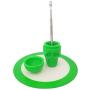 SZBS 10 Sets Silicone Round Mat 15ml Container Skull-Shape Container Wax Oil Container Concentrate Storage Container Wax Silicone Jar (Random(Mixed color), 10)