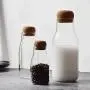 Bouteille en verre résistante à la chaleur pour stockage lait jus café épices sucre thé café bouchon en liège pot en verre Bouteille en verre résistante à la chaleur pour stockage lait jus café épices sucre thé café bouchon en liège pot en verre