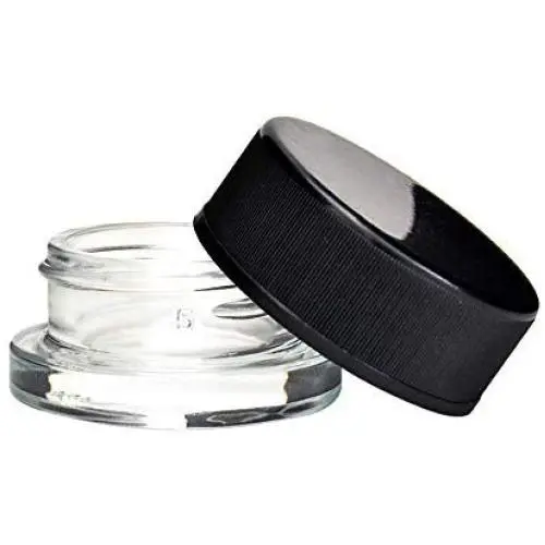 9cc (0.3 fl oz) Glass Concentrate Jars with Black Child Resistant Lid (Clear, 64) 9cc (0.3 fl oz) Glass Concentrate Jars with Black Child Resistant Lid (Clear, 64)
