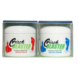 Crack Blaster Repair - Cracked Skin, Heel, Finger Healing Balm and Crack Blaster Revive Dry Skin and Body Cream