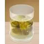 HOME-X Pickle and Olives Hourglass Jar, Juice Separator, Pickle and Olive Container ? 4.5” L HOME-X Pickle and Olives Hourglass Jar, Juice Separator, Pickle and Olive Container ? 4.5” L