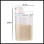 Kitchen Food Cereal Grain Rice Plastic Storage Case Container Storage Box,Clear