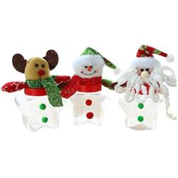 Toyvian 3pcs Christmas Candy Jar Cute Convenient Food Storage Jar Window Ornament Xmas Candy Storage Can for Bedroom Living Room Home