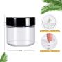 4oz Glass Jars with Lids(12 Pack), Eternal Moment Round Glass Jars with Inner Liners and Black Lids, Empty Cosmetic Containers for Creams, Powders, Balms,and Aromatherapy