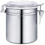 Canisters Sets for The Kitchen, 4 Pcs Stainless Steel Storage Containers for Flour, Sugar, Food and Coffee, 27oz 37oz 47oz 62oz Kitchen Canisters with Acrylic Airtight Cover For Kitchen Counter
