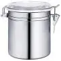 Canisters Sets for The Kitchen, 4 Pcs Stainless Steel Storage Containers for Flour, Sugar, Food and Coffee, 27oz 37oz 47oz 62oz Kitchen Canisters with Acrylic Airtight Cover For Kitchen Counter