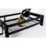 Black Spice Rack Organizer over the Pantry, 2 Tier Metal Kitchen Countertop Standing Jars Storage Racks with Hooks and Chopping Board Holder