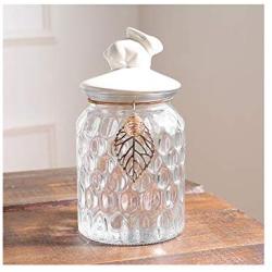 Clear Crystal Storage Tank Candy Jar Tea Pot Snack Cans Practical Cover Transparent Glass Sauce Bottle Home Kitchen Decoration,M