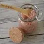 VASANA 1PCS 250ml Empty Clear Durable Glass Food Storage Container Bottle with Cork Stopper and Wooden Spoon Travel Packing Jar for Bath Salt Cosmetic Powder Honey Nuts Suger