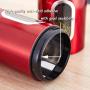 JENNIMER 3PC Kitchen Canister Sugar Food Tea Coffee Candy Storage Jars Stainless Steel with Transparent Windows (Red)