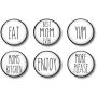 Rae Dunn Moms Kitchen Canister for Cookies, Treats or Snacks and Set of 6 Fridge Magnets Gift Set Large Letter LL Pottery Bundle