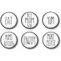 Rae Dunn Moms Kitchen Canister for Cookies, Treats or Snacks and Set of 6 Fridge Magnets Gift Set Large Letter LL Pottery Bundle