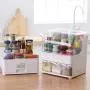 Gewürzladehäuse, ölfestes Gürteldeckel Würzebehälter Sojasauce Essig Zucker Salz Jar Rack Schiebe-Art Küchenregal Schrank-Aufbewahrung Box (Farbe: Einzeltönung, Größe: Einheitsgröße)