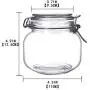 Bouteilles en verre YEBODA 24oz avec couvercle clipsable étanche et joints en silicone pour contenants multi-usage cuisine – Claires carrées (4 pack) Bouteilles en verre YEBODA 24oz avec couvercle clipsable étanche et joints en silicone pour contenants multi-usage cuisine – Claires carrées (4 pack)