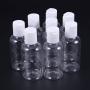 Lurrose 15Pcs 75ml Refillable pump dispenser bottle press cap liquid lotion cream bottle empty travel bottle container (random cap color)