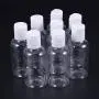 15Pcs 75ml Wiederbefüllbare Pumpenflasche mit Deckel – Leermatten für Lotion, Creme, Reiseflasche (zufällige Deckelfarbe)