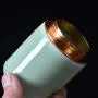Exquisite Keramik Lebensmittelbehälter mit Deckeln, lose Tee-Dose/Teespeicher/Tütenbehälter/Kaffeebehälter/Kaffee-Glas/Gewürz-Nüsse-Snacks-Behälter 4.05oz/284g (Hellgrün)