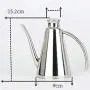 yanQxIzbiu Olive Oil Dispenser, Stainless Steel Kitchen Oil Can/Vinegar Sauce Dispenser/Oil Storage Jar with Drip-free Spout Silver 500ml