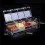 Seasoning Box 4pcs/set Transparent Seasoning Box Kitchen Organizer Storage Boxes Spice Seasoning Jar Sugar Salt Bottle Kitchen Cooking Gadgets