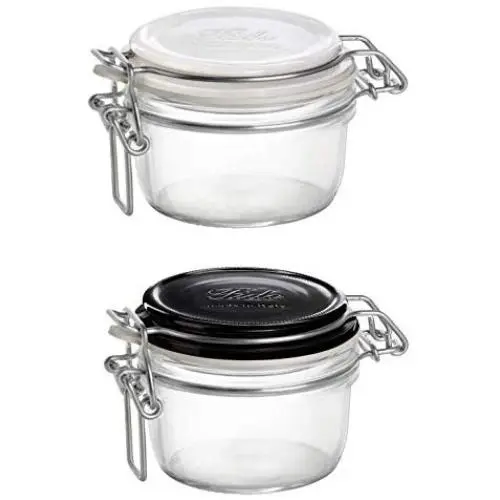 Lot de 12 Pots Bormioli Rocco Fido 4.25 oz (121 ml) avec Couvercle Blanc Lot de 12 Pots Bormioli Rocco Fido 4.25 oz (121 ml) avec Couvercle Blanc