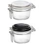 Bormioli Rocco 141370MRG121421 Fido Jar with White Top, Set of 12, 4.25 oz, Clear