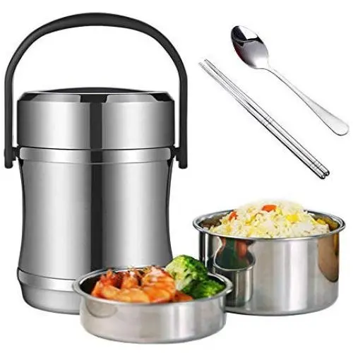 Food Jar Keep Food Warm Container Thermal Insulation Storage Lunch Box Stainless Steel Vacuum Flask Thermo Pot,1.6L Food Jar Keep Food Warm Container Thermal Insulation Storage Lunch Box Stainless Steel Vacuum Flask Thermo Pot,1.6L
