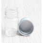 3PCS Clear Glass Empty Essential Oil Tube Cosmetics Creams Storage Liquid Sample Bottle Jar Travel Container With Aluminum Screw Lid Wishing Container (50ML/1.7oz)