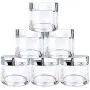 Beauticom 12er Set Runde Klare Glasbehälter (30g/30ml) mit Silberfarbenen Flachdeckeln für Kräuter, Gewürze, Kräutertee, Kaffee & andere Lebensmittel – BPA-frei