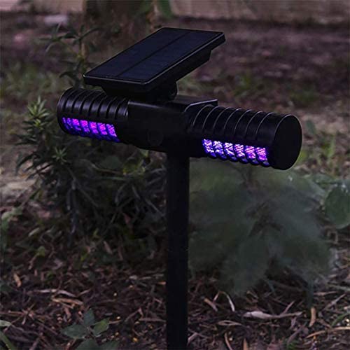 Solar Powered LED Mosquito Killer Lamp with Double Head - Outdoor Garden Lawn Mosquito Repellent Path Light Mosquito Traps