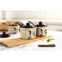 Mini Spice Jars Bamboo leaf seasoning jar three-piece ceramic seasoning household