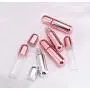3er Set 5ml/0,17oz Roségold Glas Rollierflaschen mit Metall Rollkugeln – Tragbare, leere, wiederbefüllbare Kosmetikbehälter für Aromatherapie, Duft, Lippenöl