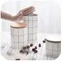 Bouteilles de Rangement en Céramique avec Couvercles en Bambou pour Graines, Thé, Café, Sucre, Canisters, Organisateur de Rangement de Cuisine, 880ml Bouteilles de Rangement en Céramique avec Couvercles en Bambou pour Graines, Thé, Café, Sucre, Canisters, Organisateur de Rangement de Cuisine, 880ml