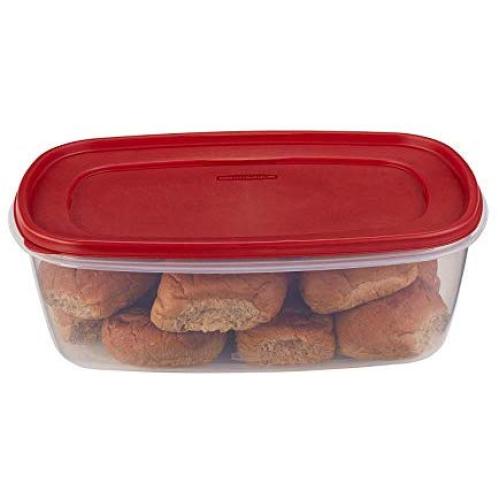 Haushaltsdekorations Premium Easy Find Lids Lebensmittelbehälter 2,5 Gallonen Rennrot Aufbewahrungsbehälter