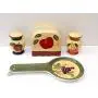 Tuscanischer Garten, bunte handbemalte Obst-Set, 4-teiliges Kochfeld-Set, 89225/28 von ACK