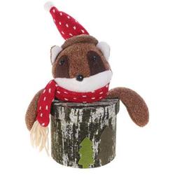 Amosfun Christmas Candy Jar Sugar Container Food Storage Bottle Squirrel Candy Jar for Christmas Ornament Holiday Party Xmas Gift