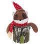 Amosfun Christmas Candy Jar Sugar Container Food Storage Bottle Squirrel Candy Jar for Christmas Ornament Holiday Party Xmas Gift