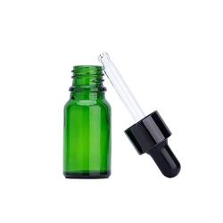 4Pcs 15ml Green Glass Bottles With Glass Eye Droppers Empty Refillable Essential Oil Glass Dropper Bottle Portable Makeup Sample Storage Container Jar For Essential Oil Aromatherapy