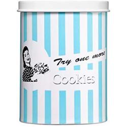 Premier Housewares Candy Stripe Cookie Canister - Blue