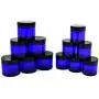 Combination 12 Pack of Cobalt Blue 1oz & 2oz Glass Straight Sided Jars, Lids Included; Empty Refillable Containers for Cosmetics, Creams, Lotions, Essential Oils (6 of Each) Combination 12 Pack of Cobalt Blue 1oz & 2oz Glass Straight Sided Jars, Lids Included; Empty Refillable Containers for Cosmetics, Creams, Lotions, Essential Oils (6 of Each)