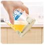 storage jar Grain container Food container Storage Box，Refrigerator plastic sealed cans milk powder food kitchen grains storage transparent storage tank, light green, medium