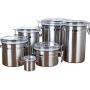 Enterest Coffee Bean Canister Easy to Stack for compact Storage Airtight Container Preserves Food Freshness 6 Sizes Stainless Steel Material Storage Jar (6 Sizes)