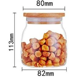 Yl Ly Glass Sealed Cans Oak Cover Coffee Beans Snacks Dried Fruit Candy Storage Tank Storage Bottle Sand 550Ml Fm581 (Trapezoidal)