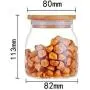 Bouteille de Stockage en Verre Yl Ly avec Couvercle en Chêne pour Café, Fruits Secs, Bonbons (Trapezoid) 550ml FM581 Bouteille de Stockage en Verre Yl Ly avec Couvercle en Chêne pour Café, Fruits Secs, Bonbons (Trapezoid) 550ml FM581