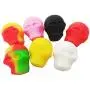 Silikonbehälter 3ml 50 Stück/Los Mini Schädelform Behälter, Sortierte Farben, Geeignet für Dab Wax, Konzentratbehälter (50 Stück)
