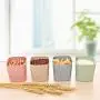 BESTONZON Sealed canister jar food storage container with lid moistureproof box for fruits grain spice(pink)