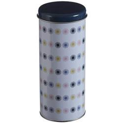 Premier Housewares Joni Storage Canister, Tin, White, 8 x 8 x 18 cm