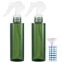 Leere Sprühflaschen 7 oz - Sprühflasche für Haar mit Ein-/Ausschalter – UV-Schutz – Für das Frizzige Haare von Haustieren, Haarstyling, Gießen von Pflanzen, Parfüms & Reinigungsmittel (2er Pack) – Grün