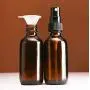 Amber Glass Leere Sprayflasche 3PK (100ml/3.4oz) mit Schwarzem Druckkopf, Nachfüllbar, Tragbar, Sprays, Atomisierer, Make-up Behälter, Pot, Travel Sub Bottling für Parfüm, Toner, Emollienzwasser