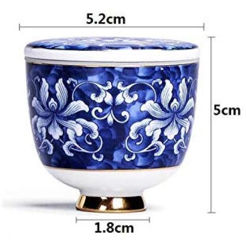 Printed Tea Jar Kitchen Food Container Blue White Coffee Bottle Mini Porcelain Teacup Crockery Tea Coffee Sugar Storage Jar Tank,JSTHyishangxiaoguan
